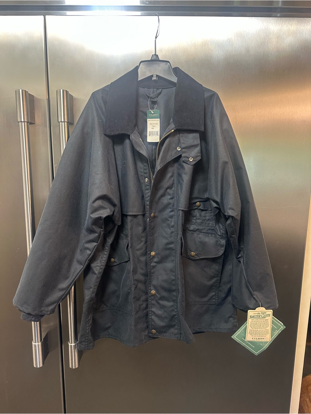 NWT Filson Navy Field Shelter Jacket with detachable hood
